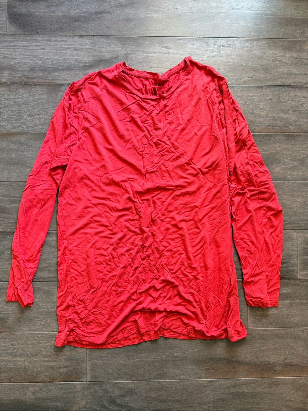 Little Sleepies Red Scoop Neck Long Sleeve Top